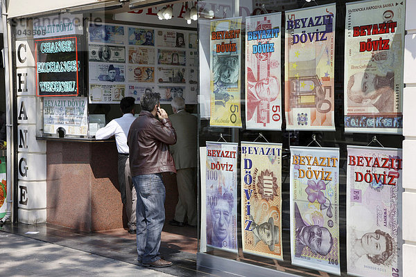Wechselstube für internationale Währungen  Sultanahmet  Istanbul  Türkei