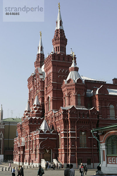 Historische Museum  Roter Platz  Moskau  Russland  Eurasien