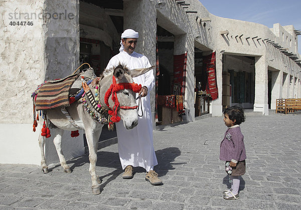 Alter Souk  Souq Waqif  ältester Markt in der Stadt  Doha  Qatar  Katar  Naher Osten