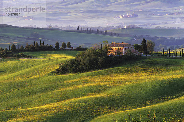 Bauernhaus bei San Qurico d'Orcia  Toskana  Italien  Europa