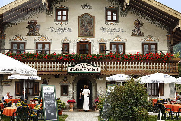 Restaurant Maibaumstüberl in Ruhpolding  Chiemgau  Oberbayern  Bayern  Deutschland  Europa