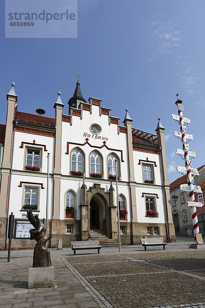 Rathaus in Geisa  Rhön  Thüringen  Deutschland  Europa