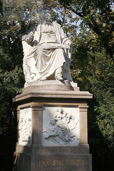 Franz-Schubert-Denkmal im Stadtpark  Wien  Österreich  Europa