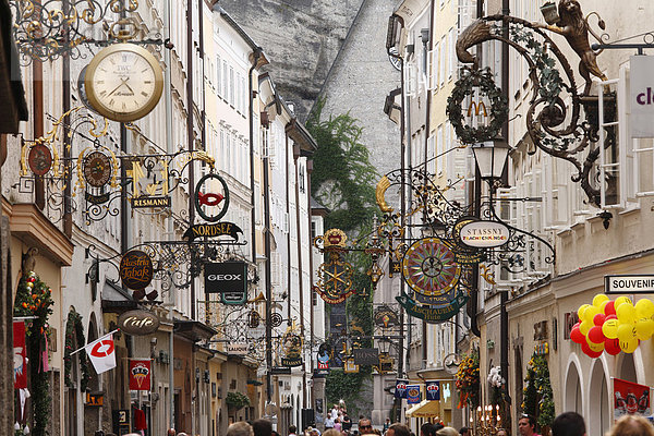 Getreidegasse  Stadt Salzburg  Österreich  Europa