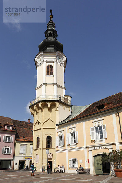 Stadtturm mit Rathaus  Bad Radkersburg  Steiermark  Österreich  Europa