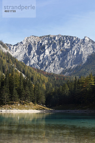 Grüner See  Berg Meßnerin  Tragößtal  Tragöß  Steiermark  Österreich  Europa