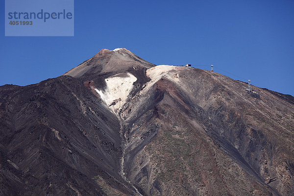 Gipfel vom Vulkan Teide  Teneriffa  Kanarische Inseln  Kanaren  Spanien  Europa