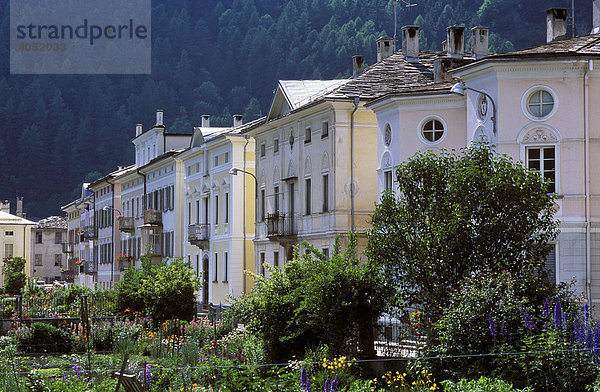 Spaniolenviertel in Poschiavo  Puschlav  Bernina  Graubünden  Schweiz  Europa