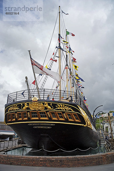 Heck vom Museumsschiff Great Britain in Bristol  England  Großbritannien  Europa