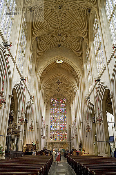 Kirche Bath Abbey  Bath  Somerset  England  Großbritannien  Europa