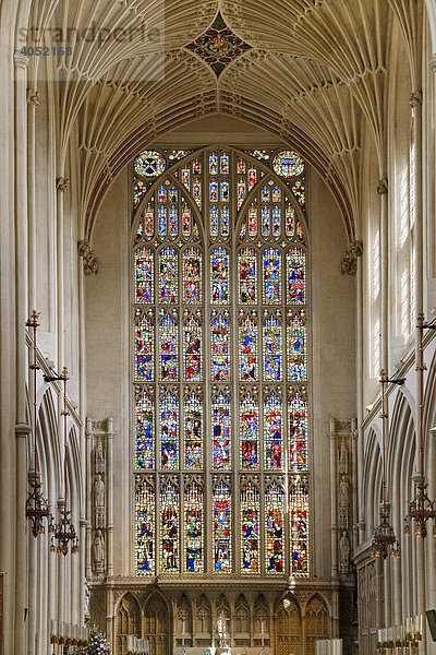 Kirche Bath Abbey  Bath  Somerset  England  Großbritannien  Europa