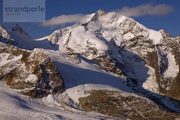 Piz Bernina  4048 m über NN  Bündner Alpen  Kanton Graubünden  Schweiz  Europa