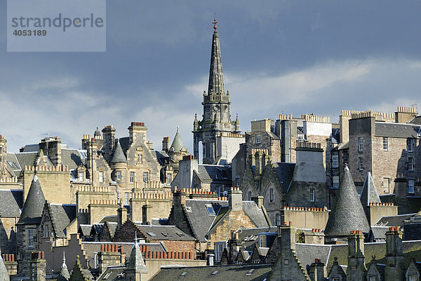 Altstadthäuser  Edinburgh  Schottland  Großbritannien  Europa