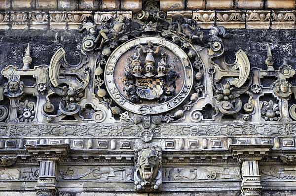 Detail des Torportals am Schloss Hohentübingen  Tübingen  Baden-Württemberg  Deutschland  Europa