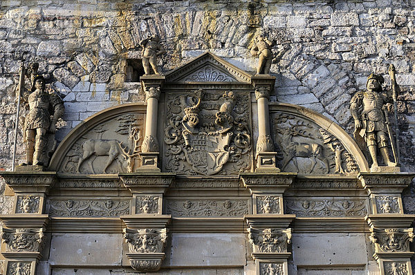 Portal am Schloss Hohentübingen  Tübingen  Baden-Württemberg  Deutschland  Europa