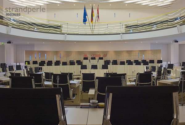 Der neue Plenarsaal des Hessischen Landtags  Wiesbaden  Hessen  Deutschland  Europa