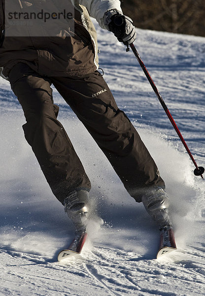 Skiläufer auf der Skipiste