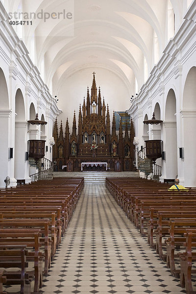 Die Iglesia de la Santisima  Innenansicht  Trinidad  Provinz Sancti-Spíritus  Kuba  Lateinamerika  Amerika