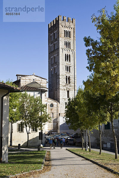 Chiesa di San Ferdiano  romanischer Campanile  Lucca  Toskana  Italien  Europa