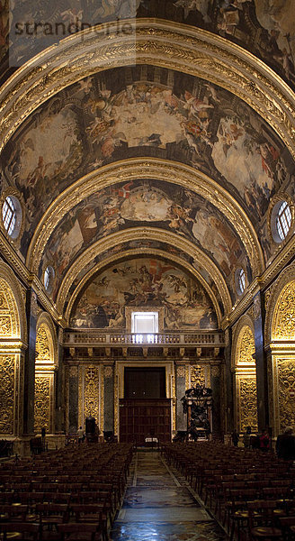 Das prachtvolle Innere der St. John's Co-Cathedral  Valletta  Malta  Europa