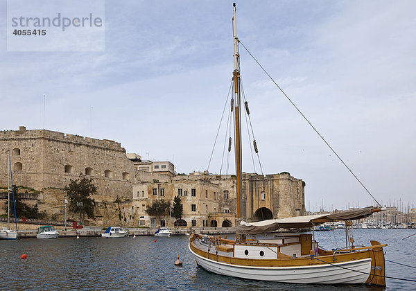 Dockyard Creek zwischen Vittoriosa und Senglea  Vittoriosa Brigu  Malta  Europa
