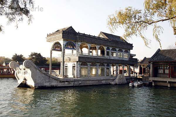 Marmorboot  Sommerpalast  Peking  China  Asien