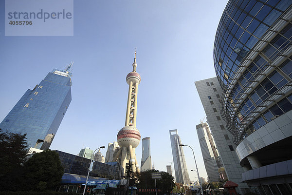 Fernsehturm  Pudong  Shanghai  China  Asien