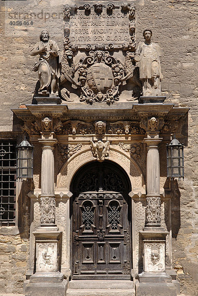 Eingangsportal zum Merseburger Schloss  Merseburg  Sachsen-Anhalt  Deutschland  Europa