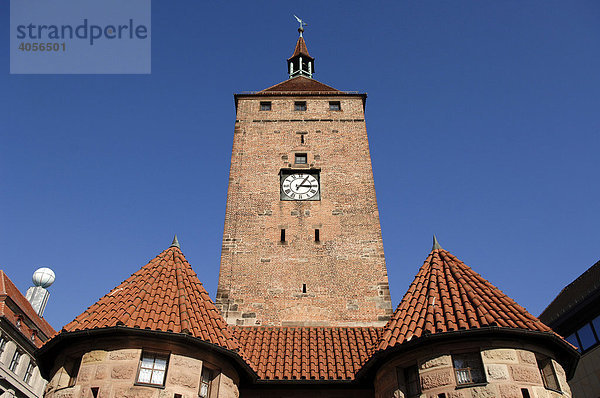 Der Weiße Turm  Nürnberg  Mittelfranken  Bayern  Deutschland  Europa