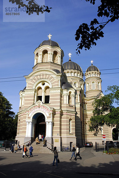 Russisch-Orthodoxe Kirche  Christ-Geburts-Kathedrale  Kristus Piedzimsanas pareizticigo Katedrale  Riga  Lettland  Latvija  Baltikum  Nordosteuropa