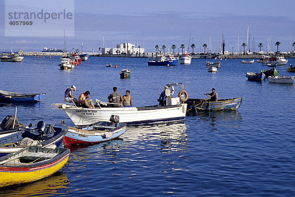 Porto de Pesca  Boote im Hafen von Cascais  ein Fischerdorf  zusammengewachsen mit Estoril  Lissabon  Portugal  Europa