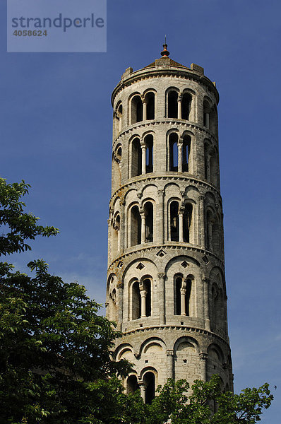 Tour Fenestrelle  schiefer Turm  Uzès  Provence  Frankreich  Europa