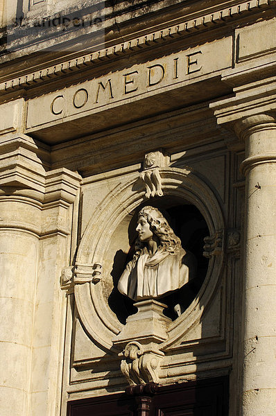Comedie  Schrift am Theater  Orange  Provence  Frankreich  Europa