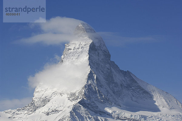 Ostwand  Hörnligrat  Matterhorn  Zermatt  Wallis  Schweiz  Europa