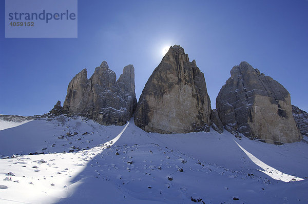 Drei Zinnen  Hochpustertal  Dolomiten  Südtirol  Italien