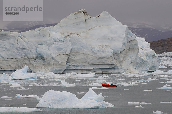 Eisberge im Johan-Petersen-Fjord  Ostgrönland  Grönland