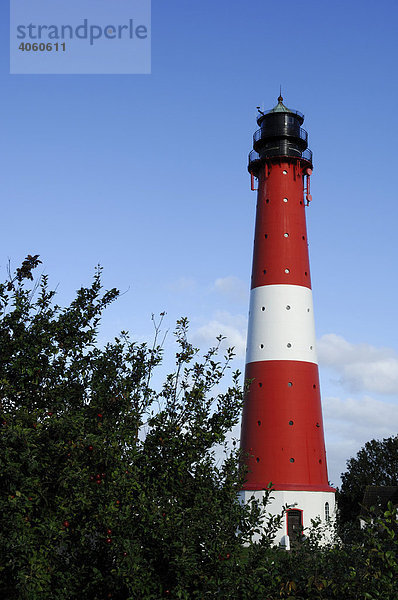 Leuchtturm der Insel Pellworm  Nordfriesland  Schleswig-Holstein  Deutschland  Europa