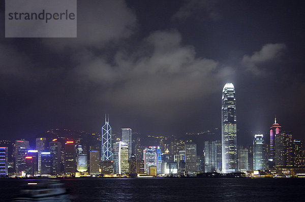 Skyline von Hongkong Island  Hongkong  China  Asien