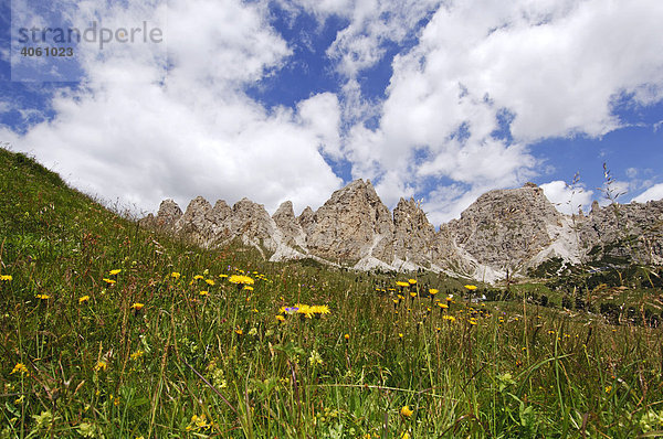 Grödner Joch  Gröden  Südtirol  Dolomiten  Italien  Europa