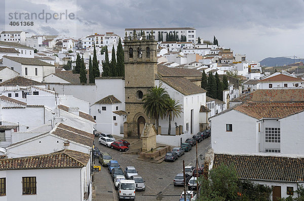 Blick auf Ronda  Andalusien  Spanien  Europa