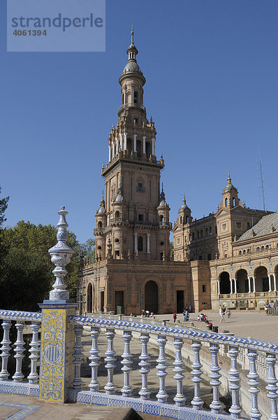 Plaza de Espana  Platz in Sevilla  Andalusien  Spanien  Europa