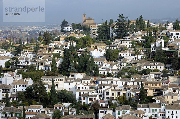 Blick auf Granada  Andalusien  Spanien  Europa