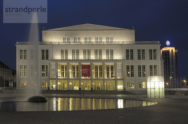 Oper  Augustusplatz  Leipzig  Sachsen  Deutschland  Europa