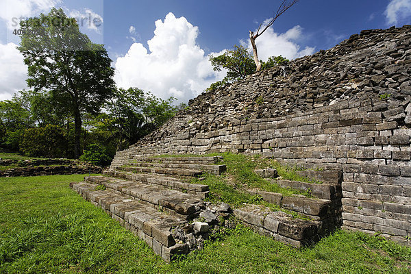 Maya Ruinen von Lubaantun  Bauten ohne Mörtel  Punta Gorda  Belize  Zentralamerika  Karibik