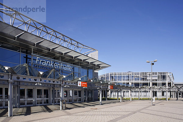 Haupteingang Frankenhalle  Messehalle  Konzerthalle  Messegelände  Nürnberg  Mittelfranken  Bayern  Deutschland  Europa