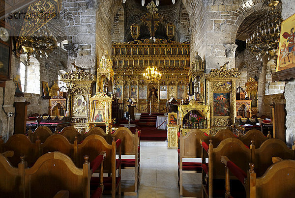Innenraum Lazaruskirche  Altar  Bestuhlung  Larnaca  Zypern  Asien