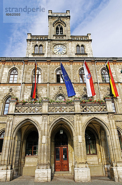 Rathaus am Marktplatz  Weimar  Thüringen  Deutschland  Europa
