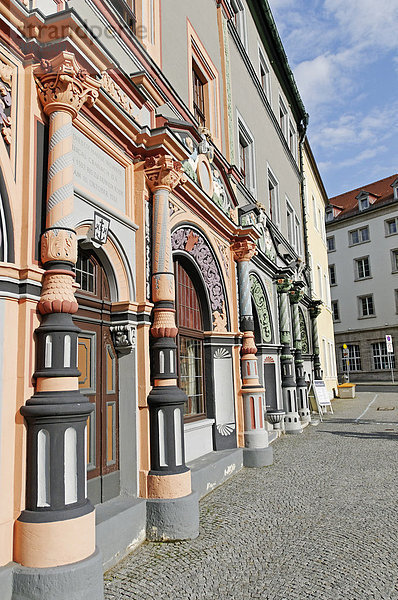 Historisches Cranach-Haus am Markt von Weimar  Thüringen  Deutschland  Europa