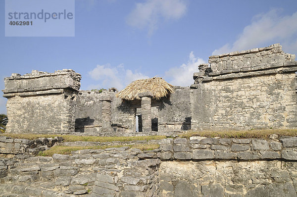 Haus des Wassers  Casa de Chultun  Struktur 20  Tulum  Maya Ausgrabungsstätte  Quintana Roo  Halbinsel Yucatan  Mexiko  Zentralamerika