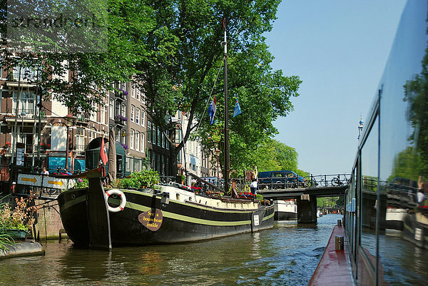 Hausboot  Hausbootmuseum  Prinsengracht  Grachten  Amsterdam  Niederlande  Europa